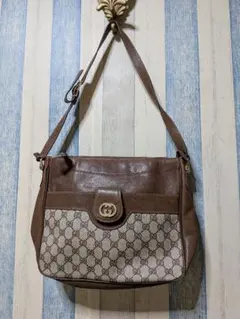GUCCI オールドグッチ　ショルダーバッグ　PVC レザー　ブラウンのサムネイル