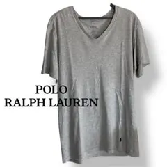 ポロ　ラルフローレン　グレー Vネック Tシャツ M