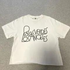 【THE DAY ON THE BEACH】カットオフ ロゴTシャツ ホワイト