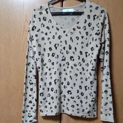 AZULBYMOUSSYベージュレオパード柄カットソー未使用