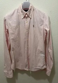 Ralph Laurenラルフローレン ストライプ 長袖 ブラウス シャツ 0