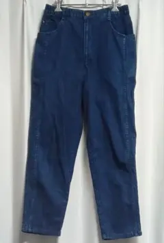 ウエストゴム デニムパンツ Ｌサイズ 青 ブルー 日本製 ジーンズ ジーパン 服