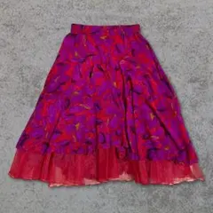 【美品】vintage フリルスカート M y2k 花柄 個性派