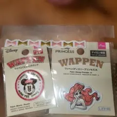 ディズニー ワッペンセット ミニーマウス アリエル　りぼん　シールワッペン