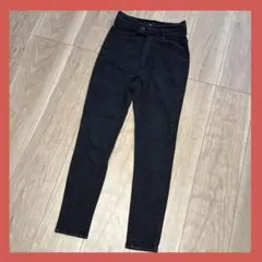 AMIE低身長　ハイウエスト　黒スキニー　スキニー　デニムスキニー　ズボン