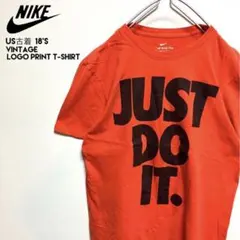 Y*U様 USA古着18'年製NIKEビッグロゴプリントTシャツy2kオレンジ【