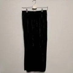 SALON adam et rope' クラッシュベロアタイトスカート ブラック