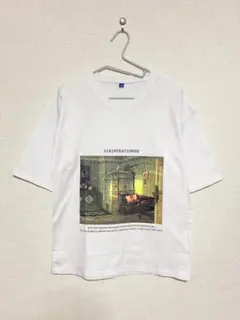 絵画 Tシャツ 白 ストリート系 XLサイズ ユニセックス アート