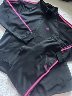 adidas ジャージ上下セット L ブラック/ピンク