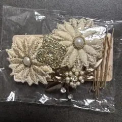 パールと葉のデザイン ヘアピン セット