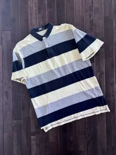 ポロラルフローレン/マルチボーダー ポロシャツ オーバーサイズ L ミックス色