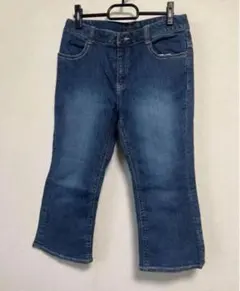 デニムパンツブルーストレートブーツカットデニム インディゴブルー38