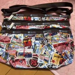 LESPORTSAC カリフォルニアプリント ショルダーバッグ
