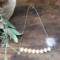 ネックレス　パール