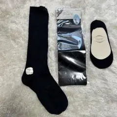靴下　パンプスソックス　ハイソックス　薄手　3足　チュチュアンナ　新品