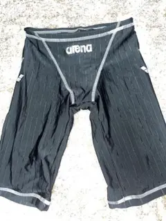 arena ストライプ競泳水着 黒