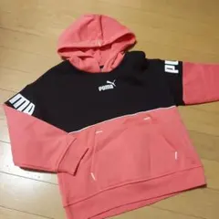 PUMA フード付きパーカー 130cm ピンク/黒