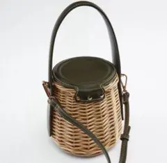 ZARA ラタンバッグ ショルダー