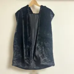 ABITOKYO フード付きベスト M 黒