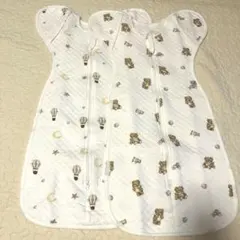 未使用　スワドル2枚組 コペルタ　キルトスワドル　Mサイズ バルーン柄&くま柄