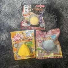 セリアスクイーズ3点セットあんこ玉 ぷにぷにチーズ 変色ふわとろ餅大人気入手困難のサムネイル