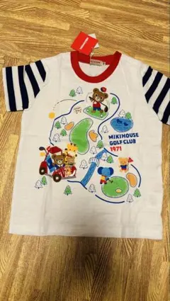 新品タグ付き　MIKI HOUSE ゴルフクラブTシャツ 100のサムネイル