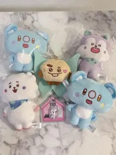 BT21 ぬいぐるみ ふわふわマスコット4 キーホルダーセットまとめ売り