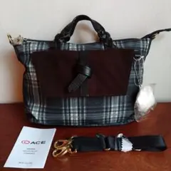 カナナプロジェクト　2way　ナイロン　ショルダーバッグ　チェック柄