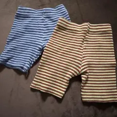 ストライプリブ編みパンツ 80cm