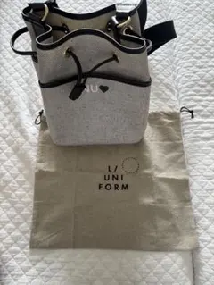 L/UNIFORM 巾着バッグ キャンバス ピンク | Mercari