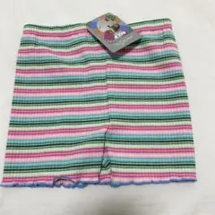 ★新品未使用★airiの　ショートパンツ　ペチパン　ストライプ　マルチボーダー