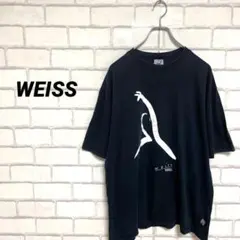 オーストラリア製　WEISS プリントTシャツ 黒　コットン100%