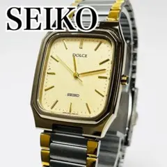 【美品 / 稀少】SEIKO DOLCE スクエア タングステン ゴールド 不動のサムネイル