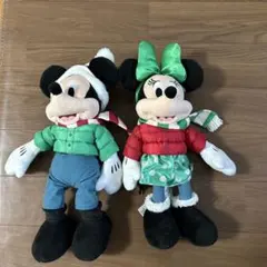 ディズニーストア ミッキー ミニー ぬいぐるみ クリスマス 2021