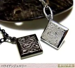ハワイアンジュエリー ネックレス プルメリア スクロール ホヌ メンズ