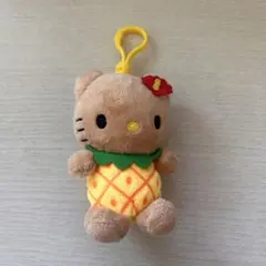 ハローキティ ぬいぐるみ キーホルダー パイナップル HAWAII 日焼けキティ