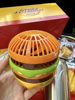 マクドナルド　ビックマック型ファン卓上扇 風機&ナゲットクリップ