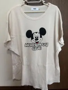 AZUL BY MOUSSY ミッキーマウス Tシャツ ワッフル素材