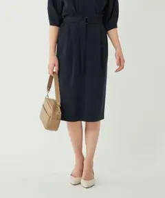 【新品】ユナイテッドアローズグリーンレーベル 洗える タイトスカート紺 ビジネス