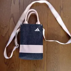 adidas デニム ショルダーバッグ