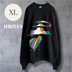 希少 ジャージーズ スウェット XL 黒 熱気球 90s USA製 ヴィンテージのサムネイル