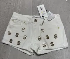 破格　JOYRIC ドルマーク ホワイトショートパンツ