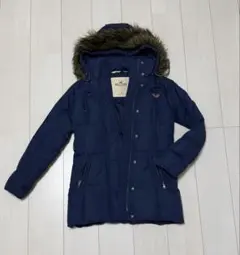 Hollister ネイビー ダウンジャケット Sサイズ