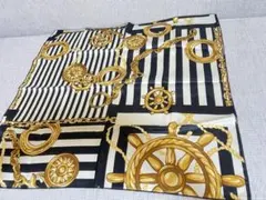 ストライプ チェーン柄 スカーフ バンダナ
