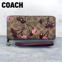 新品未開封 COACH チェリー柄 二つ折り財布 CZ347 箱・保存袋付 - メルカリ