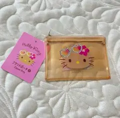 キティ　ハローキティ　クリアポーチ　フラットポーチ　日焼けキティ