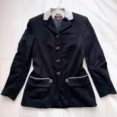 希少✨エルメス　カシミヤ100 テーラードジャケット　シルク　コンビカラー　38のサムネイル