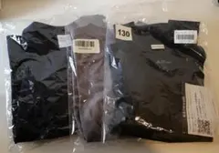 3枚セット キッズ 長袖Tシャツ 綿100％ サイズ130cm