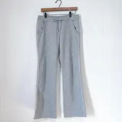 1165 ルコック スウェットパンツ グレー 後ろロゴ ピンク レディース