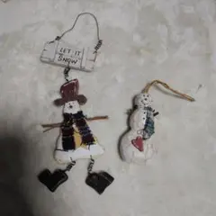 聖誕節 裝飾品 雪人 美式鄉村
